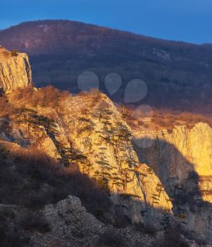 Big canyon in Crimean mountain