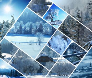 winter vacation collage