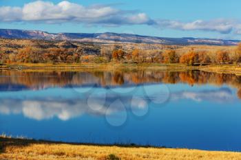 The beautiful lake in Autumn