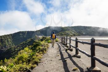 Hike to Irazu Volcano in Central America. Costa Rica