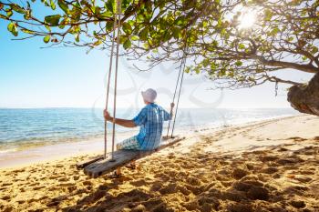 Swing on Hawaiian beach