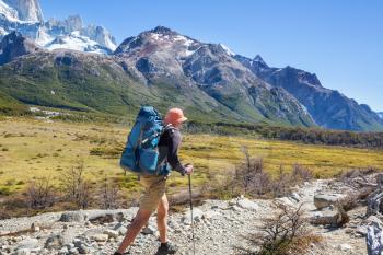 Hike in the Patagonian mountains, Argentina