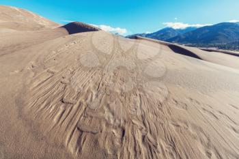Beautiful landscapes in Great Sand Dunes National Park, Colorado, USA