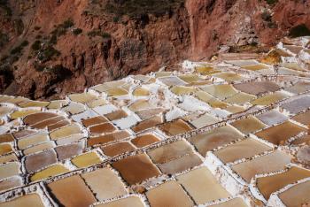 Maras salt ponds located at the Urubamba, Peru