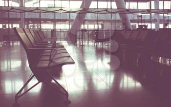 Coronavirus outbreak, empty airport terminal
