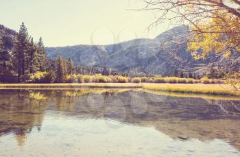 The beautiful lake in Autumn season
