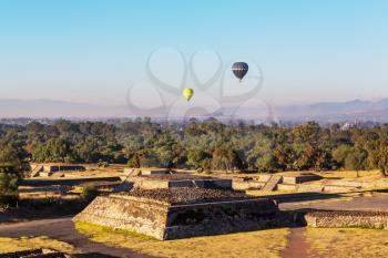 Teotihuacan ancient historic cultural city, famous old ruins of Aztec civilization, Mexico, North America