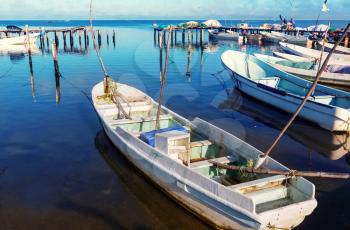 The fishing boats in Mexico