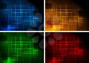 Royalty Free Clipart Image of a Set of Backgrounds