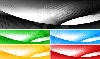 Royalty Free Clipart Image of a Set of Banners