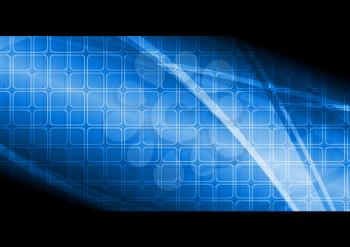 Royalty Free Clipart Image of an Abstract Blue Banner