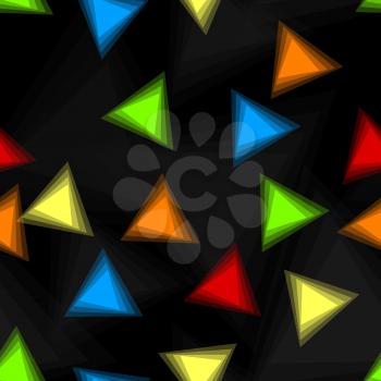 Royalty Free Clipart Image of an Abstract Triangular Background