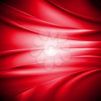 Bright red waves background. Vector design eps 10