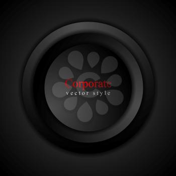 Abstract black circle modern background. Vector design