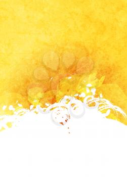 Abstract grunge yellow and white background. Vector design