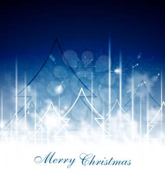 Blue Christmas art design. Vector background