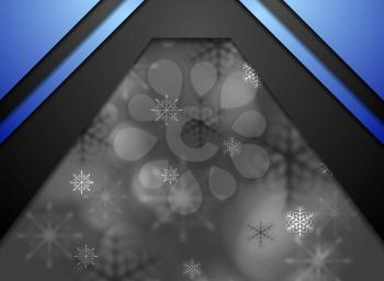 Dark abstract blurred Christmas background. Vector design