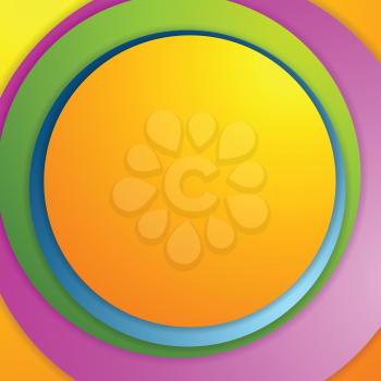 Bright colorful circles background. Vector illustration
