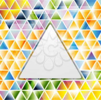 Abstract glossy triangles bright pattern. Vector background
