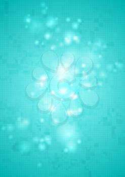 Bright shiny cyan abstract tech background. Vector design