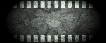 Dark grunge filmstrip abstract background. Vector design