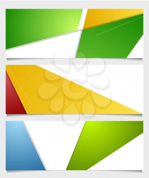 Abstract corporate minimal banners. Vector tech graphic design
