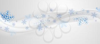 Abstract grey blue wavy Christmas background. Vector illustration