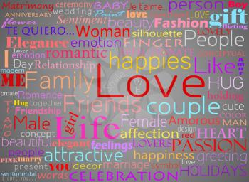 Royalty Free Photo of Words Relating to Love