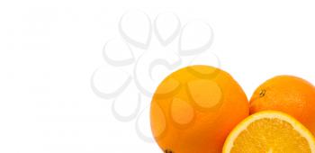 image of a fresh whole orange isolated on white