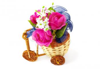 Decorative bicycle vase with flowers