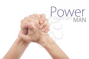 gesture of woman's hand shake