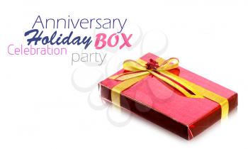 Red Gift Box on white background