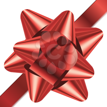 Royalty Free Clipart Image of a Red Bow