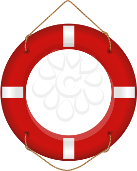 Royalty Free Clipart Image of a Life Preserver