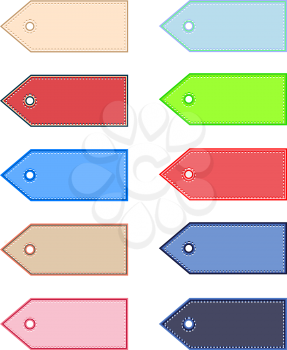 Royalty Free Clipart Image of a Set of Price Tags