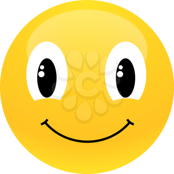 Royalty Free Clipart Image of a Yellow Smiley