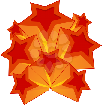 Royalty Free Clipart Image of Red Stars