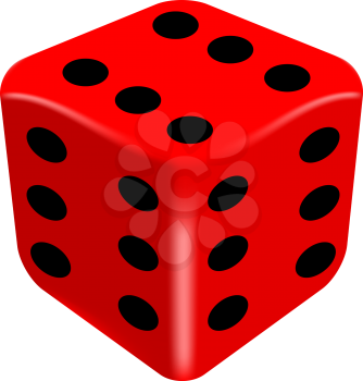 Red dice. Image contains a gradient mesh.