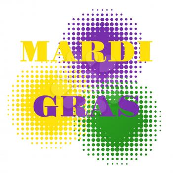 Mardi Gras halftone background. Vector illustration