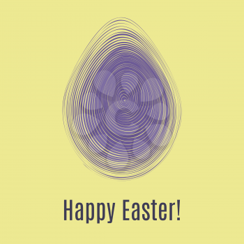Happy Easter ultra violet card. Egg hunt for children template layout. Vector illustration. 