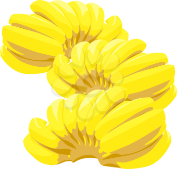 Royalty Free Clipart Image of Bunches of Bananas