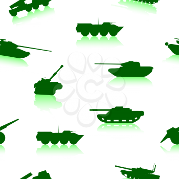Royalty Free Clipart Image of Tanks