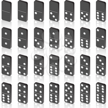 Royalty Free Clipart Image of Dominoes 