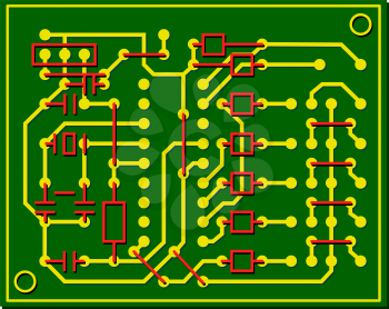 Royalty Free Photo of a Computer Circuit Board