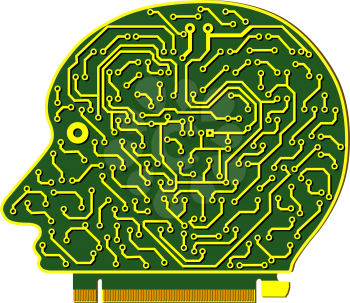 Royalty Free Clipart Image of a Computer Circuit Board