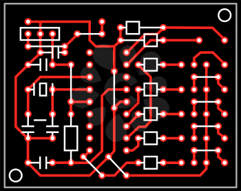 Royalty Free Clipart Image of a Circuit Board