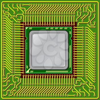 Royalty Free Clipart Image of a Circuit Board