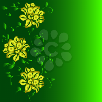 Royalty Free Clipart Image of a Floral Background 