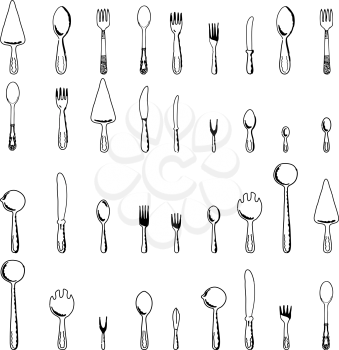 Royalty Free Clipart Image of Kitchen Utensils