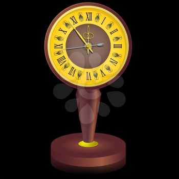 Royalty Free Clipart Image of a Vintage Clock